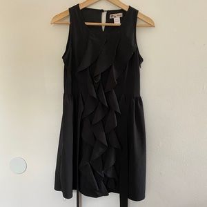 Ruffled Sleeveless Little Black Dress